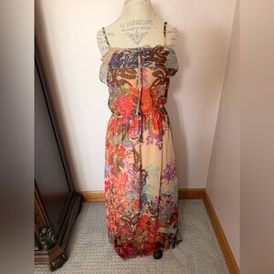 Floral print maxi dress